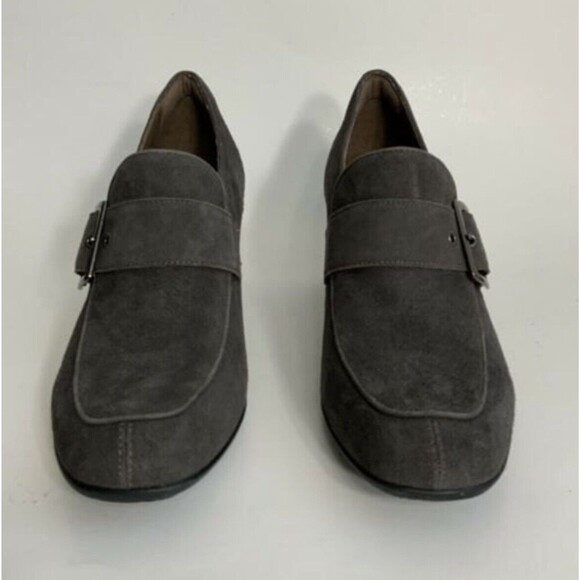 Earthies Suede Rhea Square-toe Block Heel Booties 10 - Picture 4 of 11